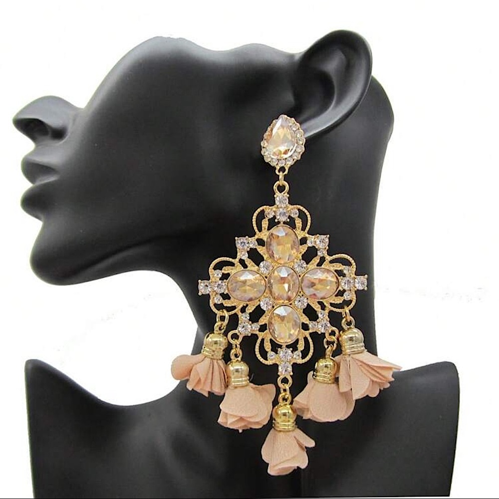 Elegant Glass Dangle Earrings